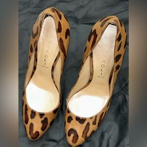 Casadei Leather Printed Pumps size 10